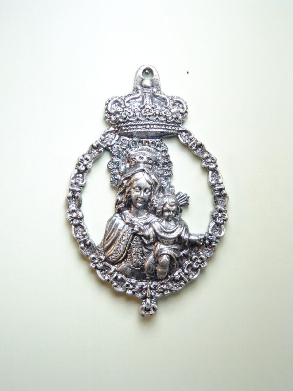 MEDALLAS RELIGIOSAS IMÁGENES RELIEVE "SANTA MADRE DE DIOS ORLA TOIZON Y CORONA 75 MM"