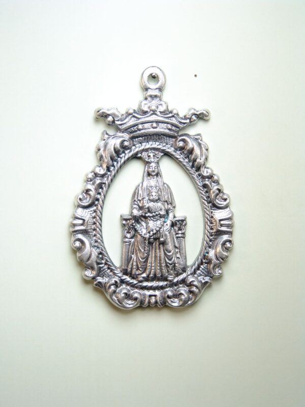 MEDALLAS RELIGIOSAS IMÁGENES RELIEVE "VIRGEN DE LA ALEGRÍA 70 MM"