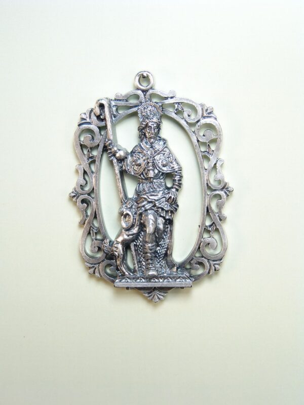 MEDALLAS RELIGIOSAS IMÁGENES RELIEVE "SAN ROQUE ORLA CALADA 65 MM"