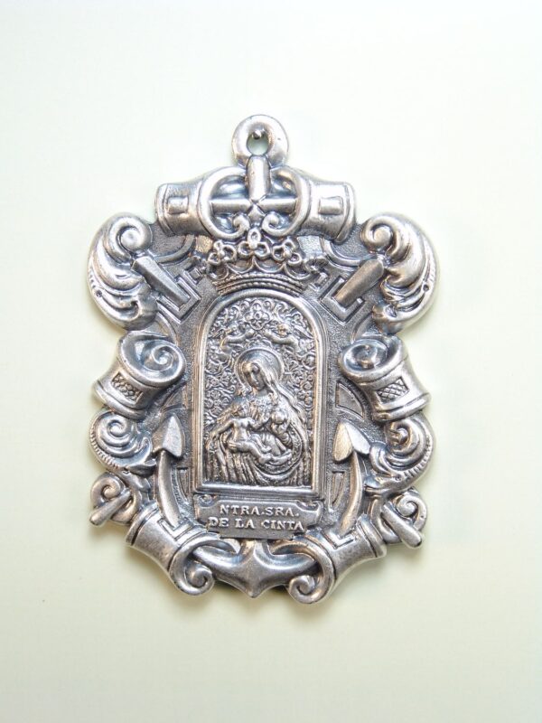 MEDALLAS RELIGIOSAS IMÁGENES RELIEVE "VIRGEN DE LA CINTA 75 MM"
