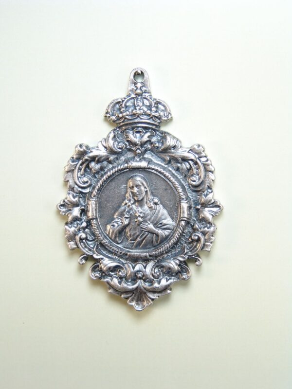 MEDALLAS RELIGIOSAS IMÁGENES RELIEVE "SAGRADO CORAZÓN DE JESUS 70 MM"