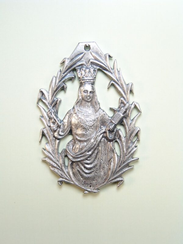 MEDALLAS RELIGIOSAS IMÁGENES RELIEVE "SANTA BÁRBARA PALMAS 80 MM"