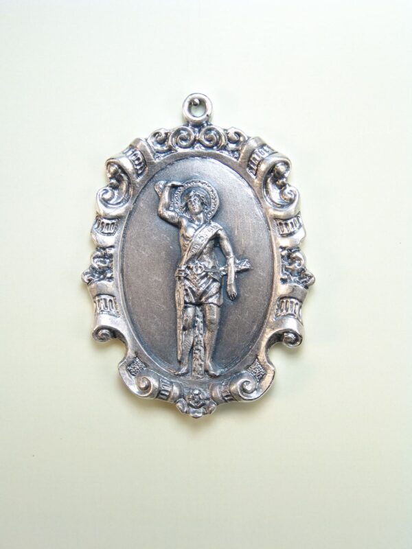 MEDALLAS RELIGIOSAS IMÁGENES RELIEVE "SAN SEBASTIÁN ORLA CLÁSICA 65 MM"