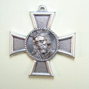 MEDALLAS RELIGIOSAS IMÁGENES RELIEVE "JESUS CAUTIVO ORLA CRUZ TRINITARIA 70 MM"
