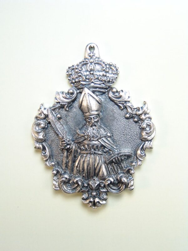 MEDALLAS RELIGIOSAS IMÁGENES RELIEVE "SAN AGUSTÍN ORLA CASTELLANA 75 MM"