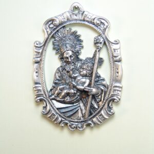 MEDALLAS RELIGIOSAS IMÁGENES RELIEVE "SAN JOSE PATRIARCA ORLA CLÁSICA 70 MM"