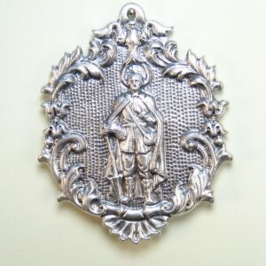MEDALLAS RELIGIOSAS IMÁGENES RELIEVE "SAN ISIDRO LABRADOR ORLA ACANTO 75 MM"