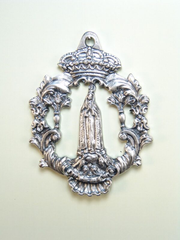 MEDALLAS RELIGIOSAS IMÁGENES RELIEVE "VIRGEN DE FÁTIMA ORLA ACANTO 75 MM"
