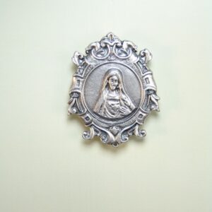 MEDALLAS RELIGIOSAS IMÁGENES RELIEVE "INMACULADO CORAZÓN DE MARIA 50 MM"