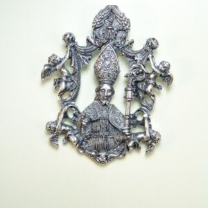 MEDALLAS RELIGIOSAS IMÁGENES RELIEVE "SAN GREGORIO ORLA ÁNGELES 80 MM"