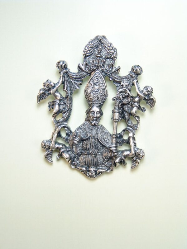 MEDALLAS RELIGIOSAS IMÁGENES RELIEVE "SAN GREGORIO ORLA ÁNGELES 80 MM"