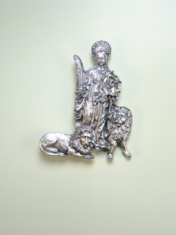 MEDALLAS RELIGIOSAS IMÁGENES RELIEVE "SANTA EUFEMIA SILUETEADA 65 MM"