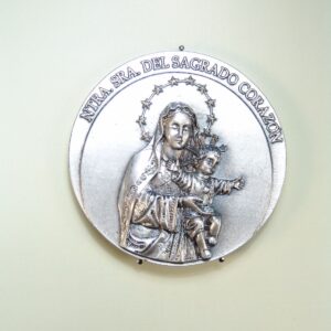 MEDALLAS RELIGIOSAS IMÁGENES RELIEVE "NTRA. SRA. DEL SAGRADO CORAZÓN 62 MM"