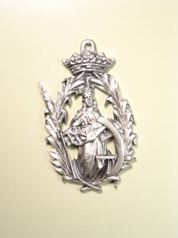 MEDALLAS RELIGIOSAS IMÁGENES RELIEVE "SANTA CATALINA ORLA PALMAS 70 MM"