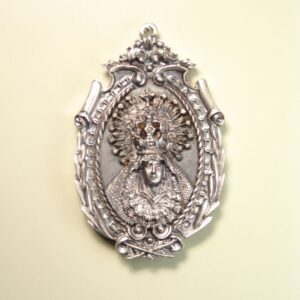 MEDALLAS RELIGIOSAS IMÁGENES RELIEVE "BUSTO VIRGEN MARIA ORLA MACIZA "