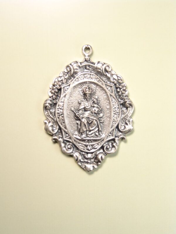 MEDALLAS RELIGIOSAS IMÁGENES RELIEVE "VIRGEN DE CONSOLACIÓN ORNAMENTADA 60 MM"