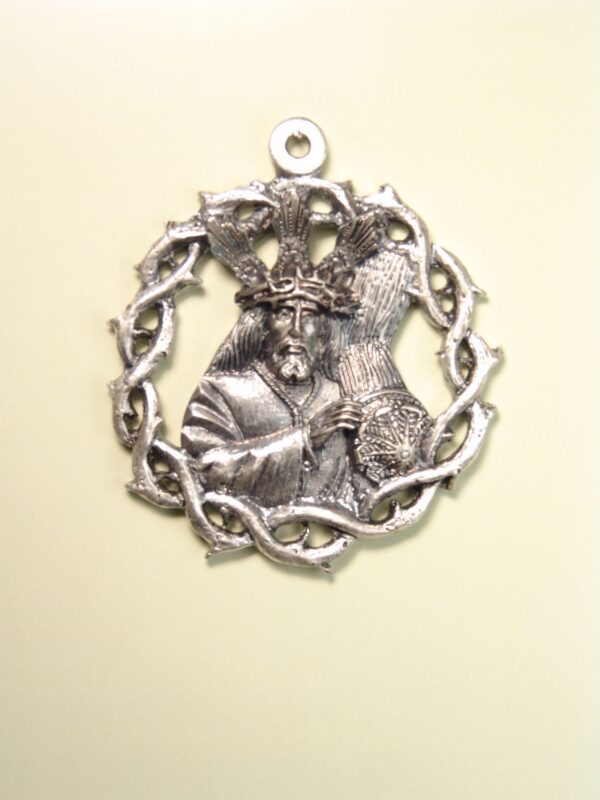 MEDALLAS RELIGIOSAS IMÁGENES RELIEVE "JESUS NAZARENO ORLA CORONA DE ESPINAS 60 MM"