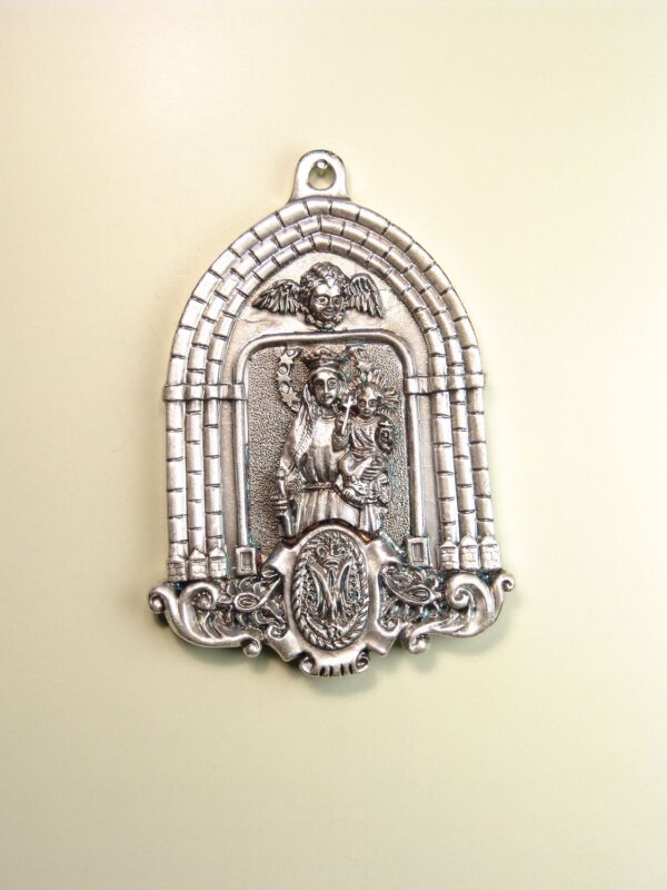 MEDALLAS RELIGIOSAS IMÁGENES RELIEVE "VIRGEN MARIA CON NIÑO ORLA PÃ“RTICO 70 MM"