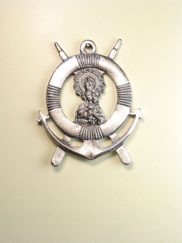 MEDALLAS RELIGIOSAS IMÁGENES RELIEVE "VIRGEN DEL CARMEN ORLA NÃUTICA 65 MM"