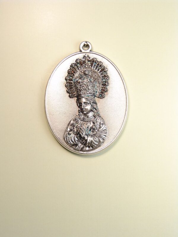 MEDALLAS RELIGIOSAS IMÁGENES RELIEVE "LA PURÍSIMA OVALADA 55 MM"
