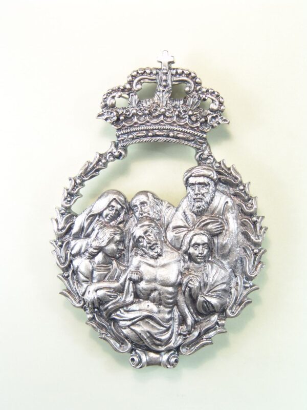 MEDALLAS RELIGIOSAS IMÁGENES RELIEVE "SAGRADO TRASLADO AL SEPULCRO 80 MM"
