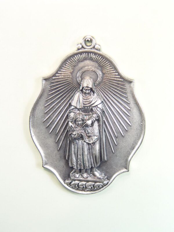 MEDALLAS RELIGIOSAS IMÁGENES RELIEVE "SANTA ANA ORLA SENCILLA MACIZA 65 MM"