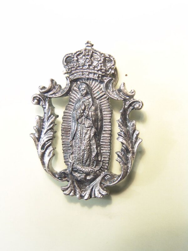 MEDALLAS RELIGIOSAS IMÁGENES RELIEVE "SANTA MARIA DE GUADALUPE ORLA PALMAS 55 MM"