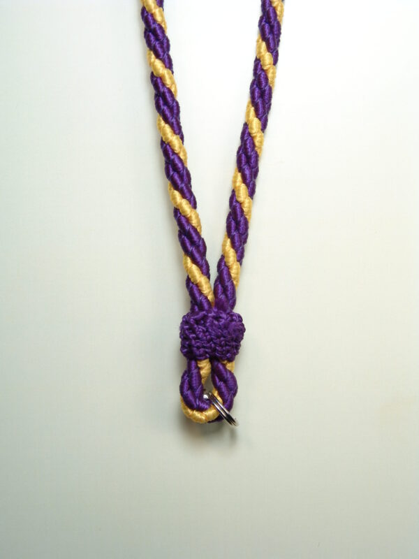 CORDON MEDALLA TRES CABOS "2 MORADO 1 AMARILLO"