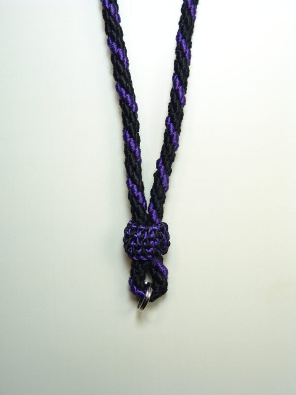 CORDON MEDALLA TRES CABOS "2 NEGRO 1 MORADO"