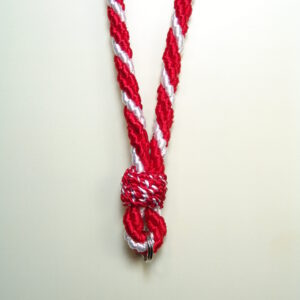 CORDON MEDALLA TRES CABOS "2 ROJO 1 BLANCO"