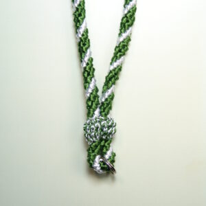 CORDON MEDALLA TRES CABOS "2 VERDE OLIVA 1 BLANCO"