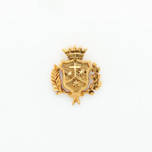 INSIGNIAS RELIGIOSAS HERALDICA RELIEVE"ESCUDO CARMELITA CON PALMAS Y LAUREL 22 MM ALTURA "