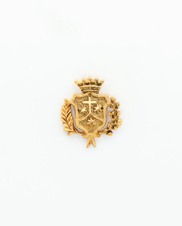 INSIGNIAS RELIGIOSAS HERALDICA RELIEVE"ESCUDO CARMELITA CON PALMAS Y LAUREL 22 MM ALTURA "