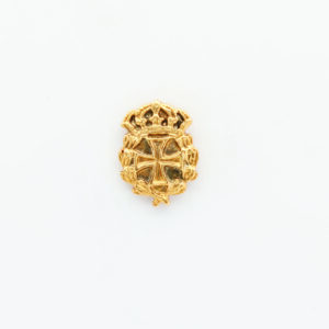 INSIGNIAS RELIGIOSAS HERALDICA RELIEVE"CRUZ DE MALTA ORLADA Y TIMBRADA CON CORONA REAL 18 MM ALTURA"