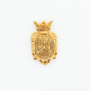 INSIGNIAS RELIGIOSAS HERALDICA RELIEVE"CARTELA ESCUDO CARMELITA 28 MM ALTURA"