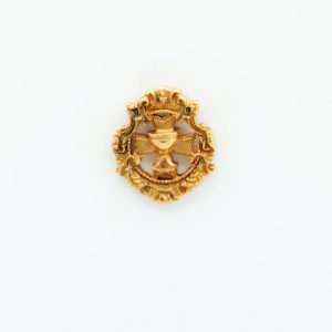 INSIGNIAS RELIGIOSAS HERALDICA RELIEVE"CALIZ SOBRE CRUZ DE MALTA ORNAMENTADO 23 MM ALTURA"