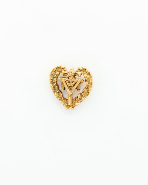 INSIGNIAS RELIGIOSAS HERALDICA RELIEVE "SANTA CRUZ CON SUDARIO Y CORAZON DE PALMAS 18 MM ALTURA"
