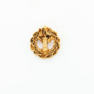 INSIGNIAS RELIGIOSAS HERALDICA RELIEVE "SAGRADA COLUMNA CON AVE MARIA Y CORONA DE ESPINAS 22 MM ALTURA"