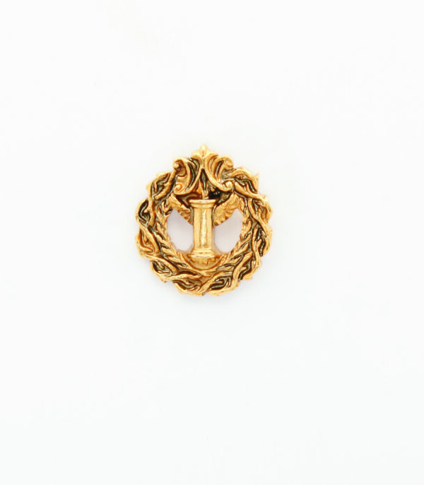 INSIGNIAS RELIGIOSAS HERALDICA RELIEVE "SAGRADA COLUMNA CON AVE MARIA Y CORONA DE ESPINAS 22 MM ALTURA"