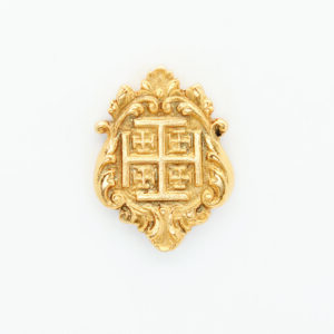 INSIGNIAS RELIGIOSAS HERALDICA RELIEVE "SANTA CRUZ DE JERUSALEN FLOREADA 34 MM ALTURA"