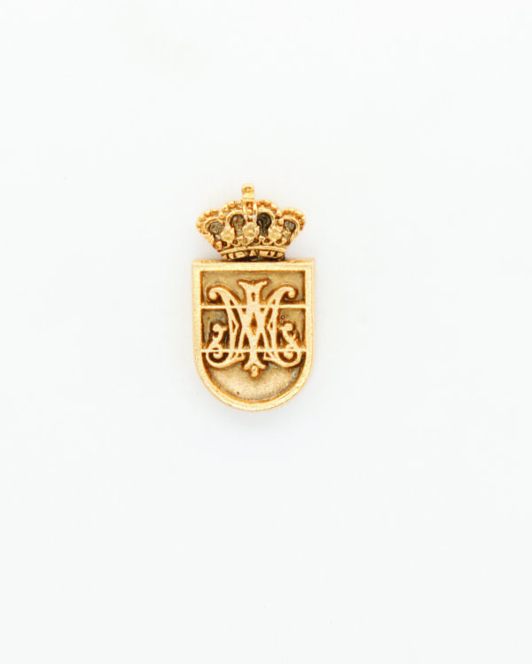 INSIGNIAS RELIGIOSAS HERALDICA RELIEVE "ESCUDO DE MARIA CORONADA  23 MM ALTURA"