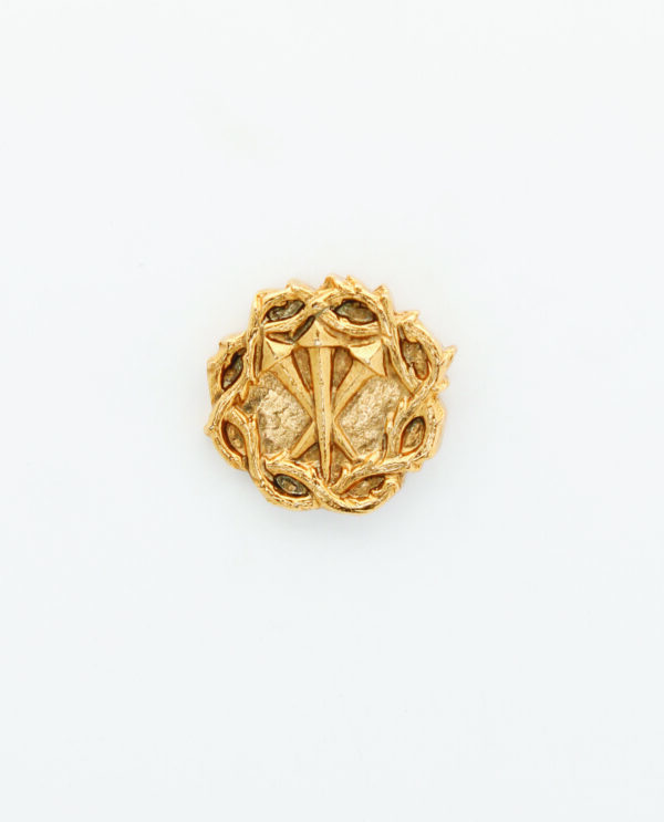 INSIGNIAS RELIGIOSAS HERALDICA RELIEVE "CLAVOS DE CRISTO CON CORONA DE ESPINAS SIN CALAR  26 MM ALTURA"