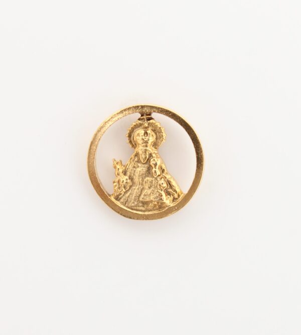 INSIGNIAS RELIGIOSAS IMÁGENES RELIEVE "VIRGEN CON NIÑO ORLA ARO LISO 21 MM ALTURA"
