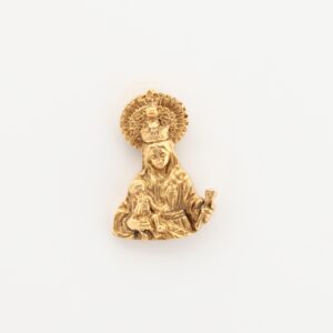INSIGNIAS RELIGIOSAS IMÁGENES RELIEVE "VIRGEN MARIA CON NIÑO 23 MM ALTURA "