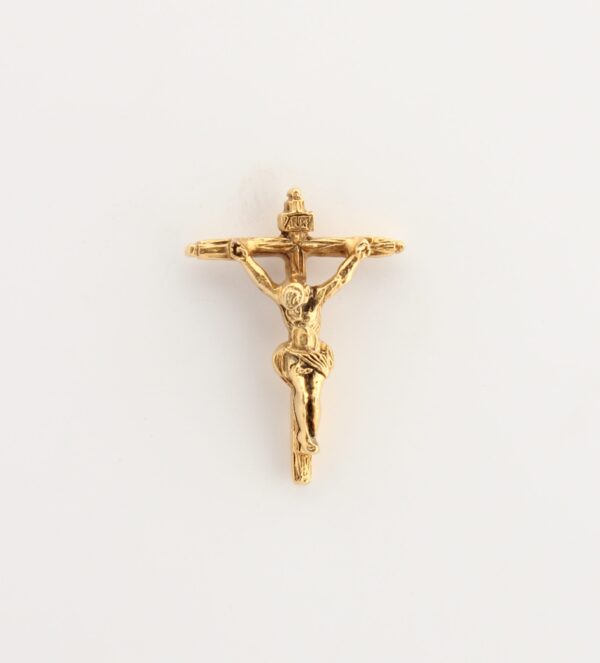 INSIGNIAS RELIGIOSAS IMÁGENES RELIEVE "CRUCIFICADO VOLUMETRICO BARROCO 27 MM ALTURA "