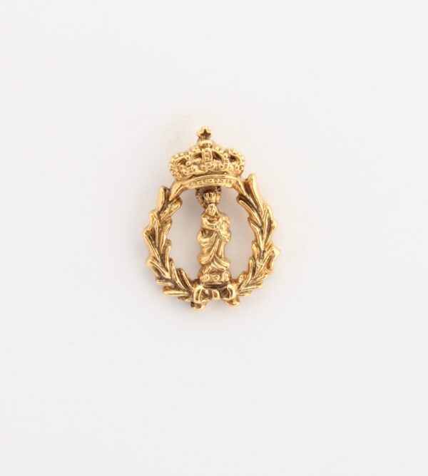 INSIGNIAS RELIGIOSAS IMÁGENES RELIEVE "VIRGEN COMPLETA ORLA PALMAS CON CORONA 20 MM ALTURA"