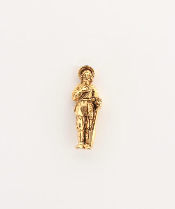 INSIGNIAS RELIGIOSAS IMÁGENES RELIEVE "SAN ISIDRO LABRADOR VOLUMETRICO 21 MM ALTURA "