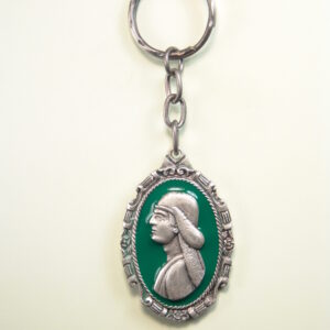 LLAVEROS RELIGIOSOS COFRADES RELIEVE "COSTALERO SOBRE ORLA BARTOLOME 1 ESMALTE A COLOR "
