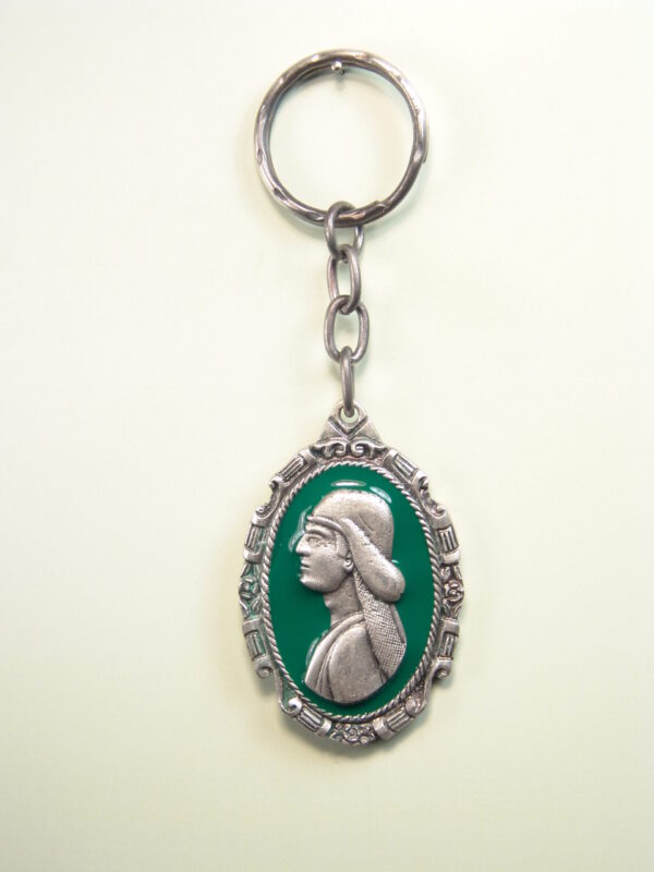 LLAVEROS RELIGIOSOS COFRADES RELIEVE "COSTALERO SOBRE ORLA BARTOLOME 1 ESMALTE A COLOR "