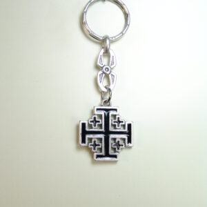 LLAVEROS RELIGIOSOS HERÁLDICOS RELIEVE "CRUZ SANTO SEPULCRO ESMALTADO"